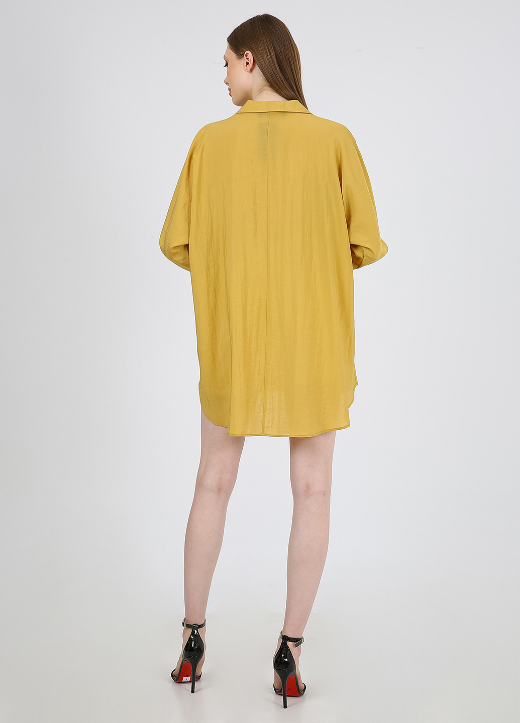 Гірчична кежуал сукня сукня-сорочка Casalini однотонна