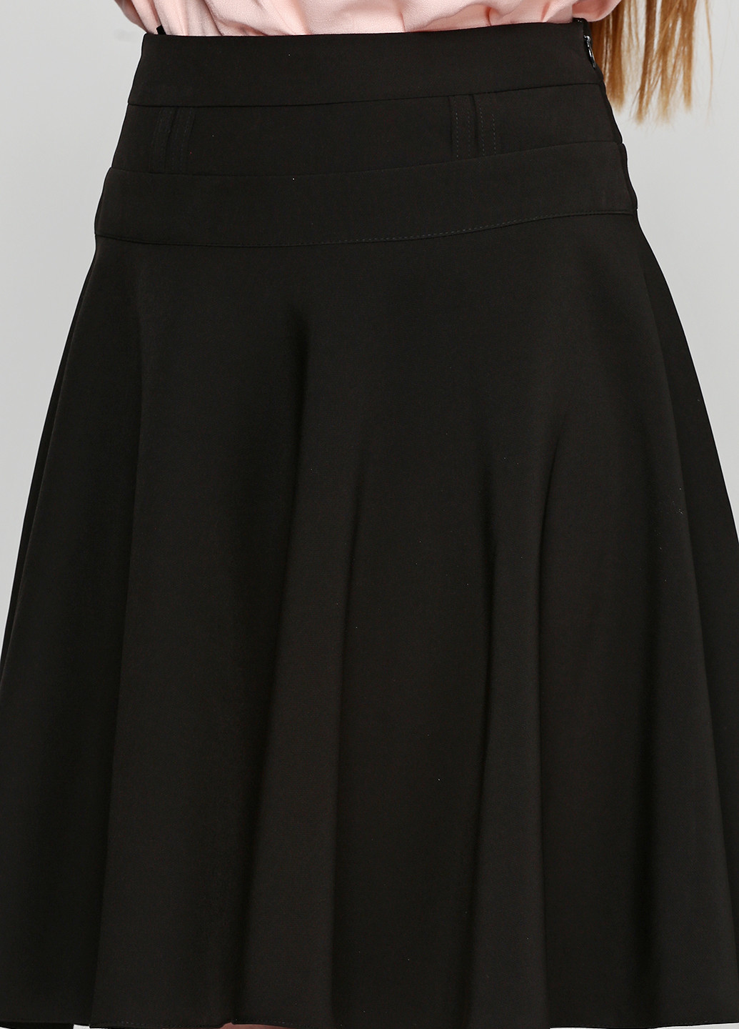 Черная кэжуал однотонная юбка Alvina клешированная