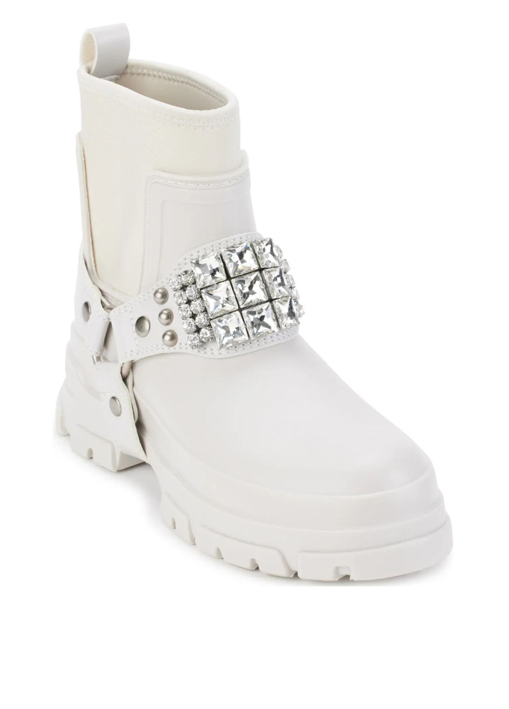 Осенние ботинки челси Karl Lagerfeld с заклепками, со стразами из искусственной кожи, тканевые, резиновые