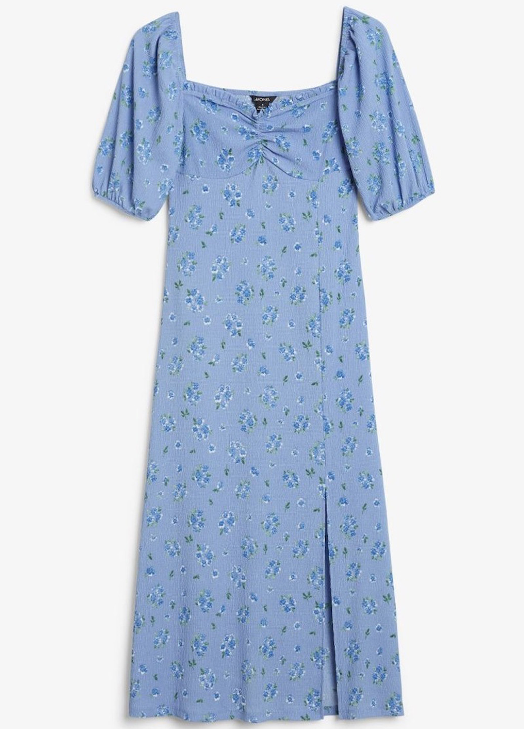 Голубое кэжуал платье Monki с цветочным принтом