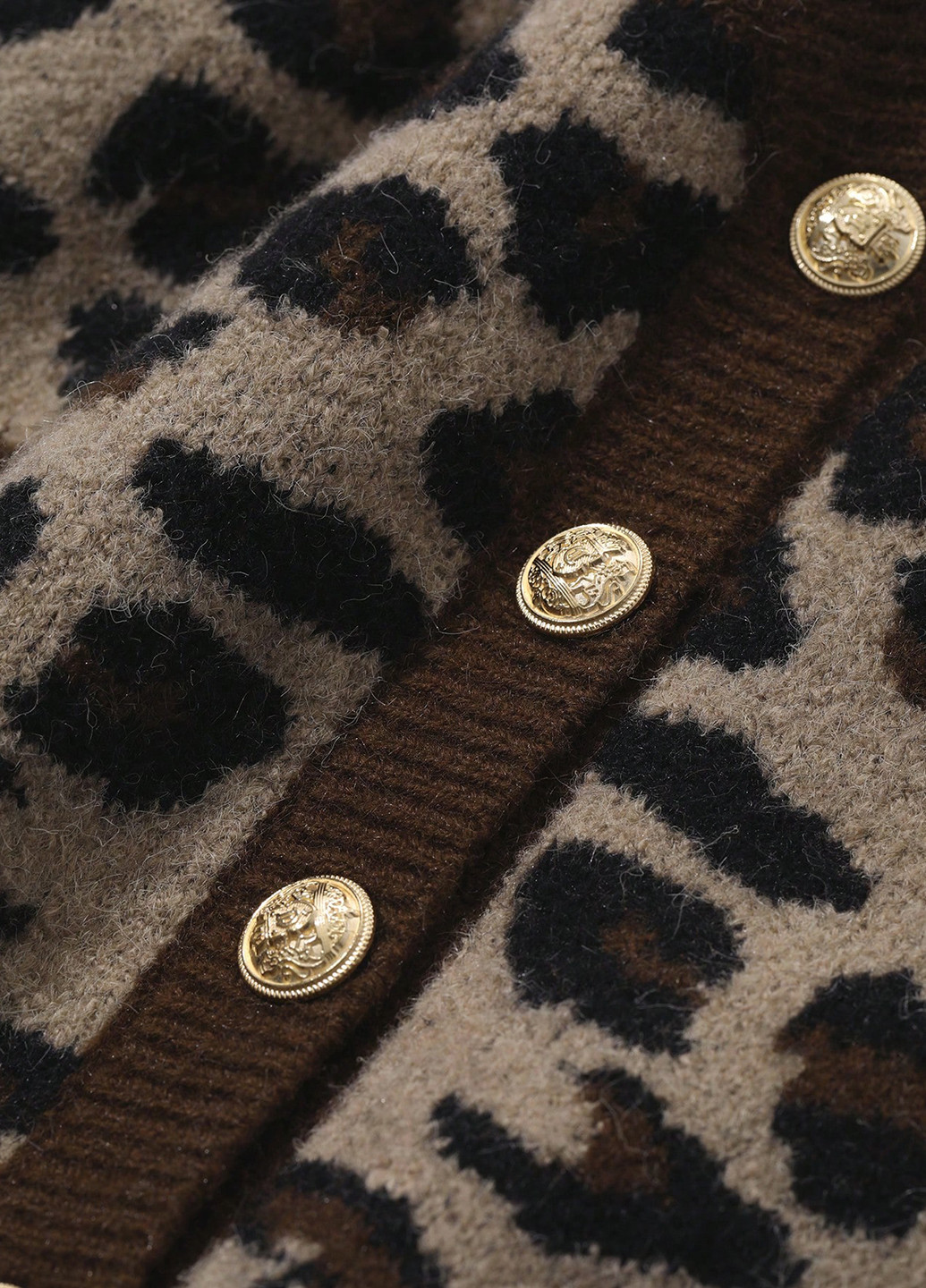 Коричневый демисезонный кардиган SHEIN