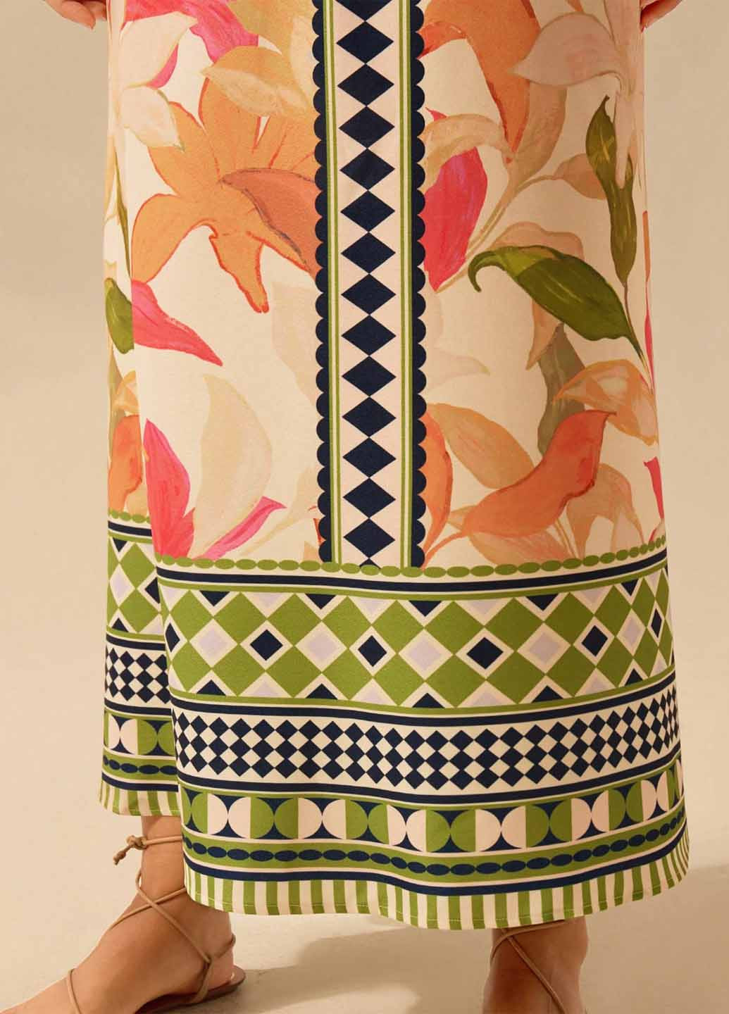 Комбінована кежуал сукня в грецькому стилі, а-силует SHEIN з квітковим принтом