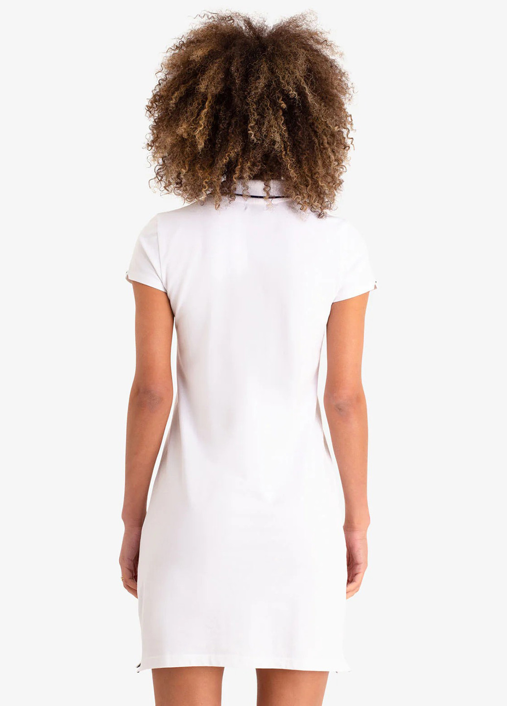 Белое спортивное, кэжуал платье поло U.S. Polo Assn. с логотипом