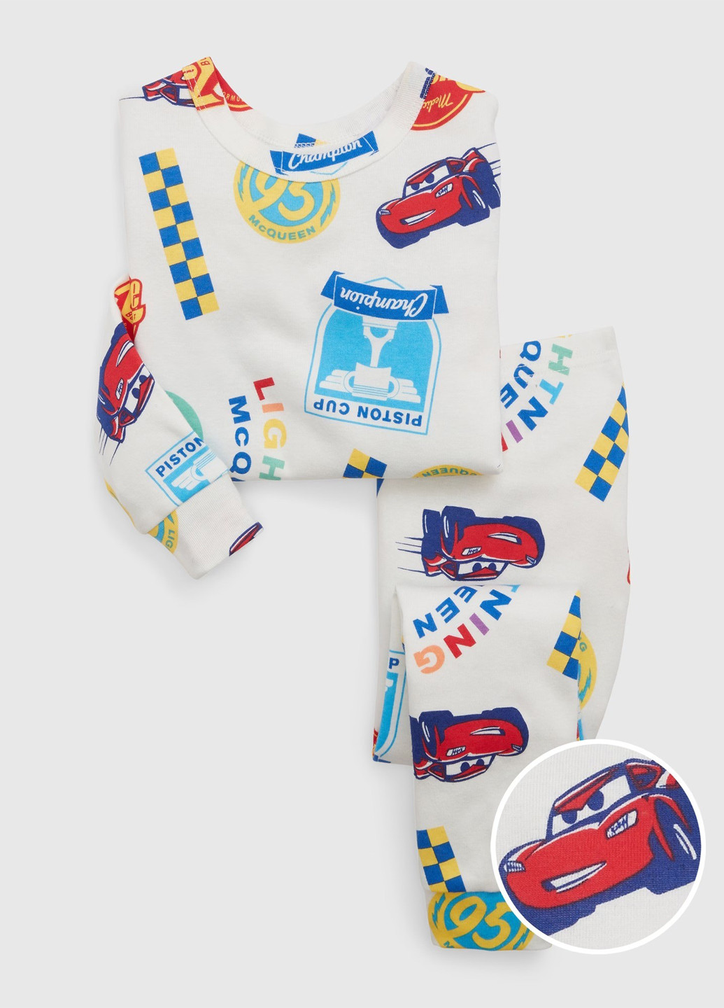 Біла всесезон піжама (лонгслів, штани) лонгслів + брюки Gap