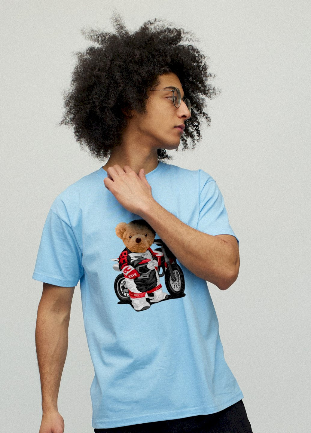 Блакитна футболка чоловіча YAPPI