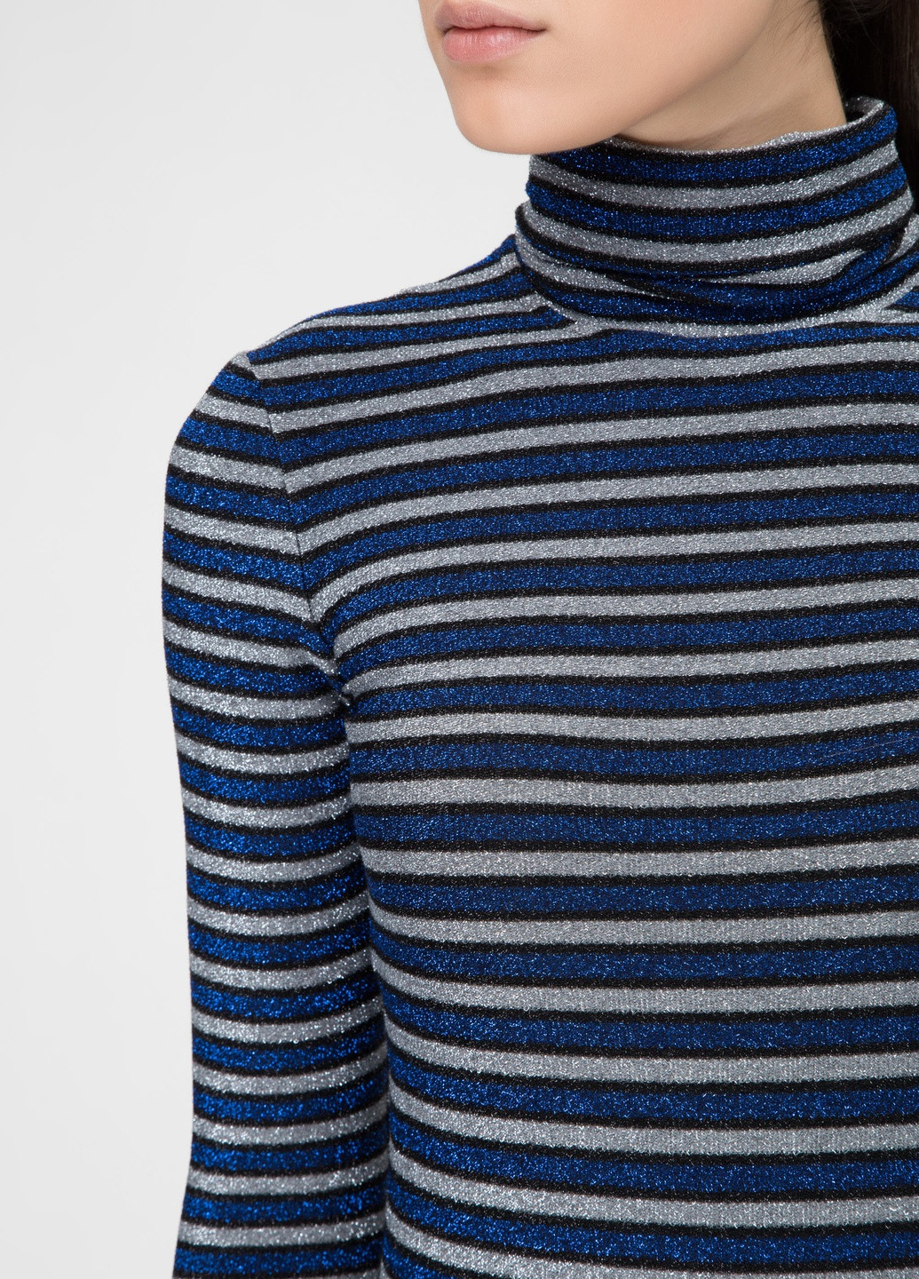 Синее кэжуал платье Dafna May в полоску