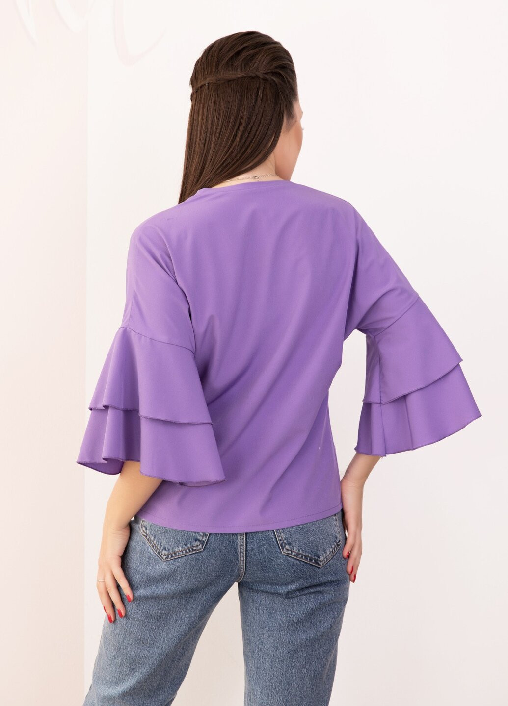 Фіолетова демісезонна блузи ISSA PLUS