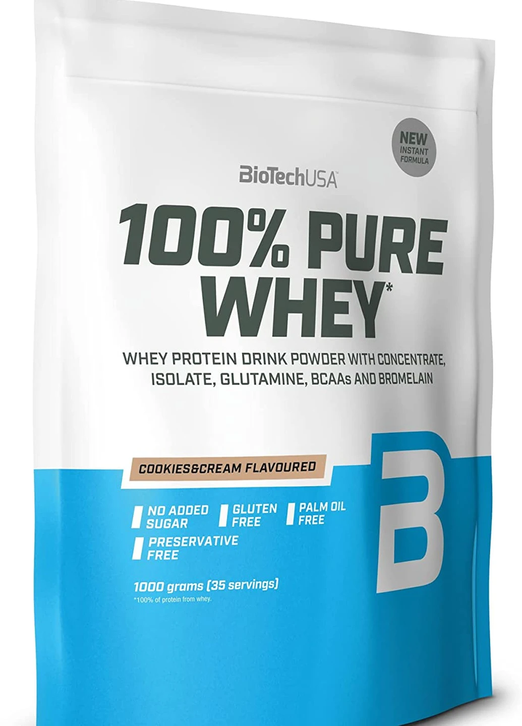 Протеїн 100% Pure Whey 1000 g (Cookies Cream) Biotech (255390358)