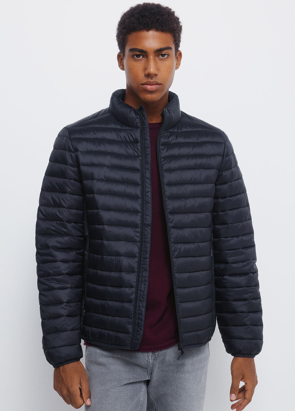 Темно-синяя демисезонная куртка Springfield