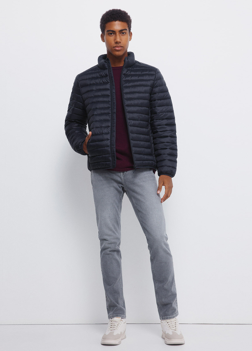 Темно-синяя демисезонная куртка Springfield