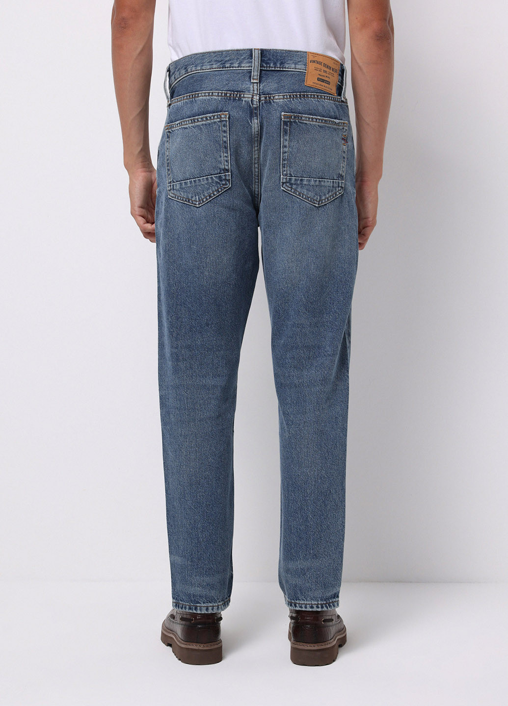 Синие демисезонные зауженные джинсы Colin's