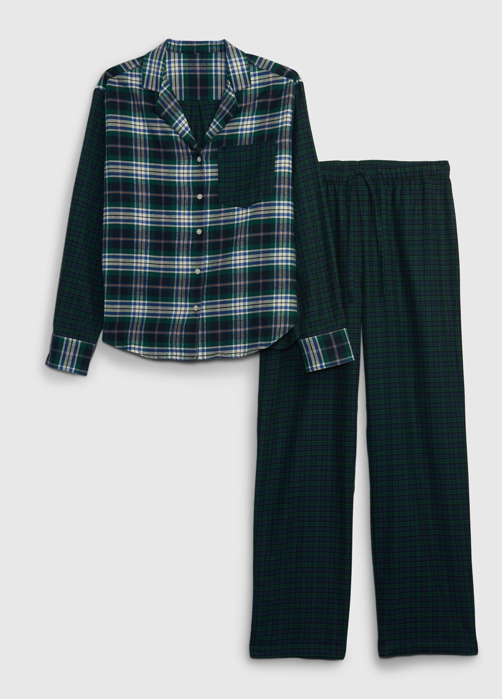Зеленая всесезон пижама (рубашка, брюки) рубашка + брюки Gap