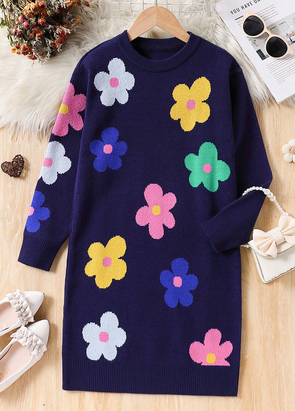 Темно-синя сукня SHEIN (339506994)