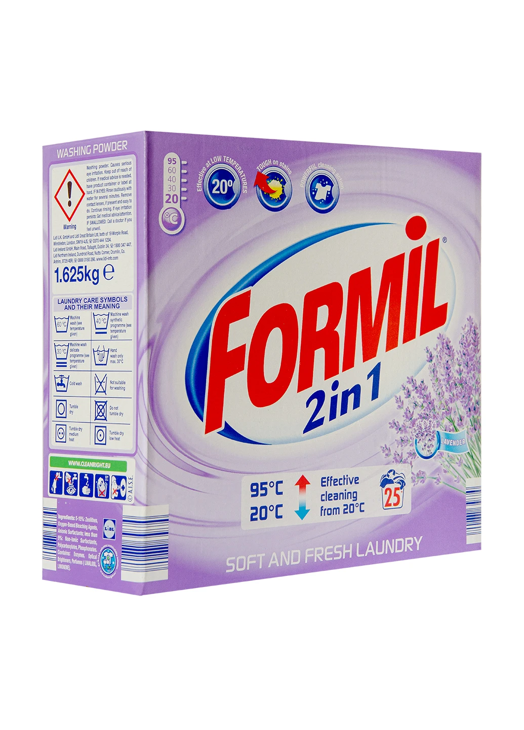 Універсальний порошок для прання 2 in 1 Lavender 1,625 кг (25 прань) Formil (214116754)
