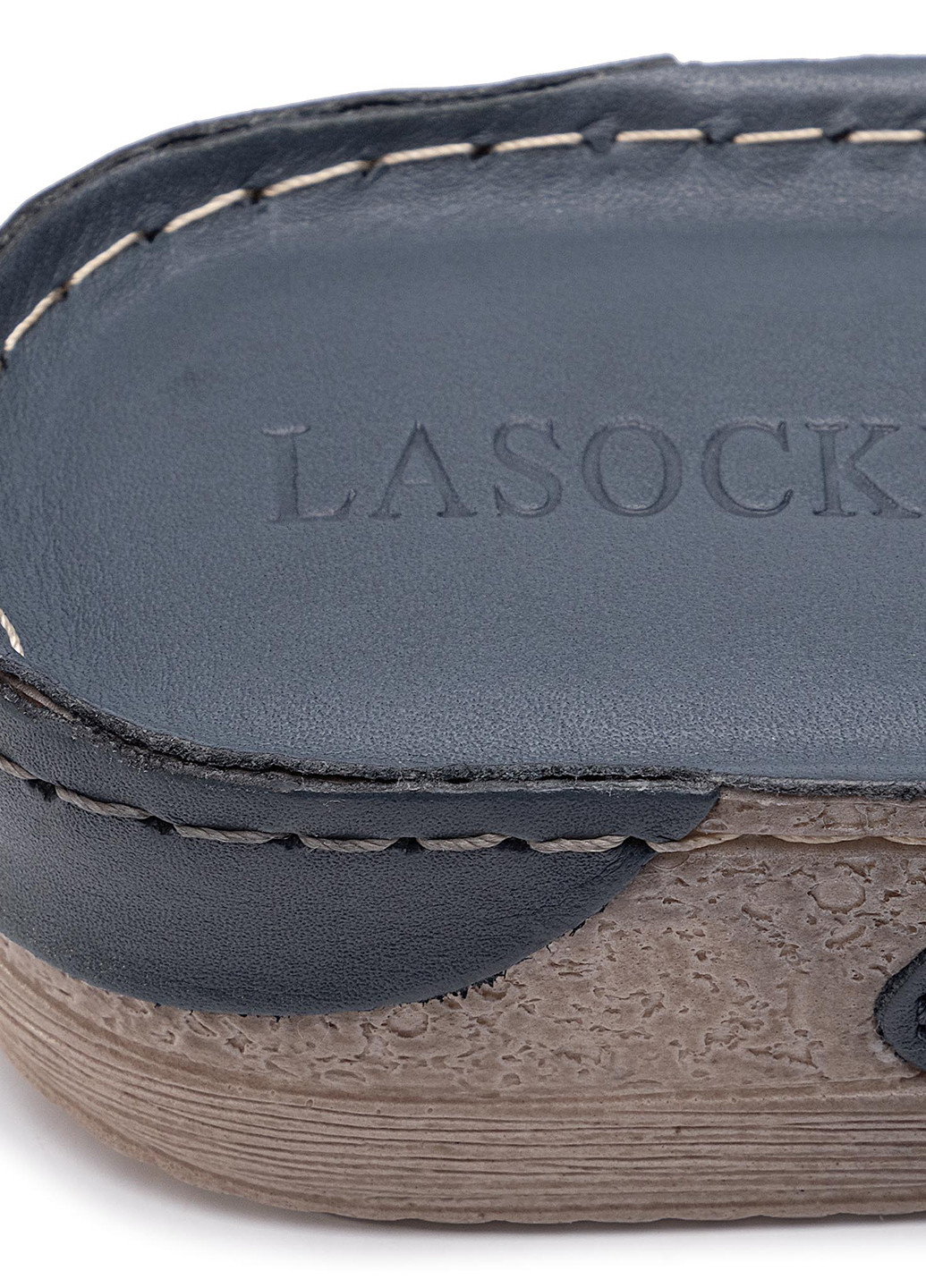 Темно-синие тапки Lasocki с логотипом