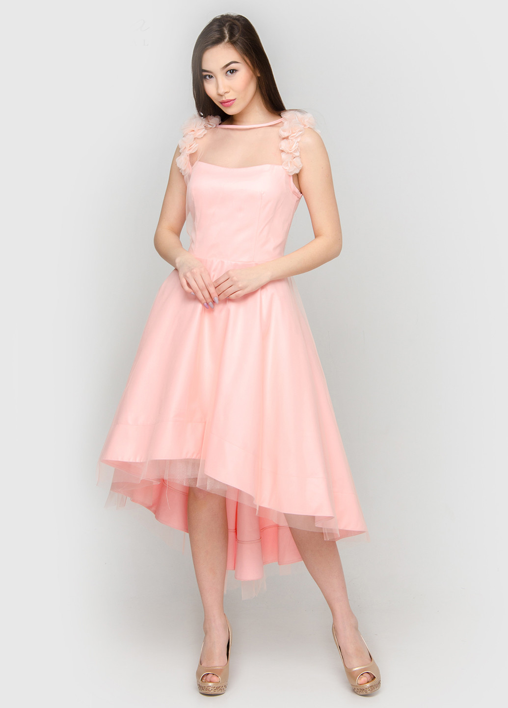 Светло-розовое кэжуал платье Sonya Scandal однотонное