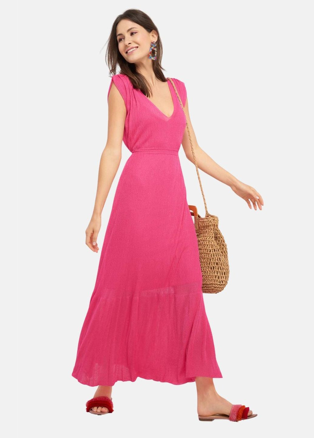 Малинова кежуал сукня Orsay однотонна