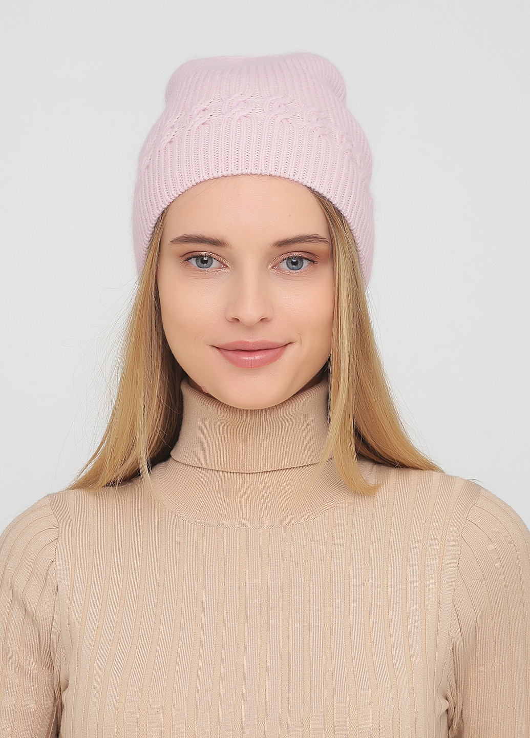 Тепла зимова ангорова жіноча шапка без підкладки 340168 Merlini (250126148)