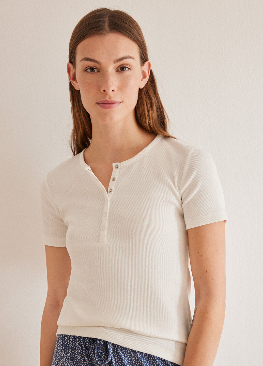 Біла літня футболка з коротким рукавом Women'secret