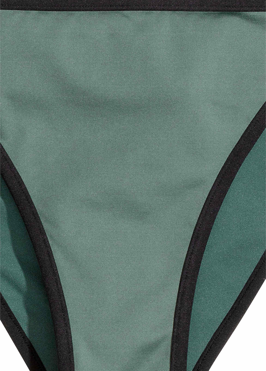 Серо-зеленые купальные трусики-плавки однотонные H&M
