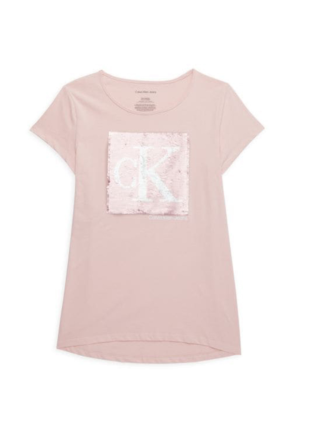 Светло-розовая летняя футболка Calvin Klein
