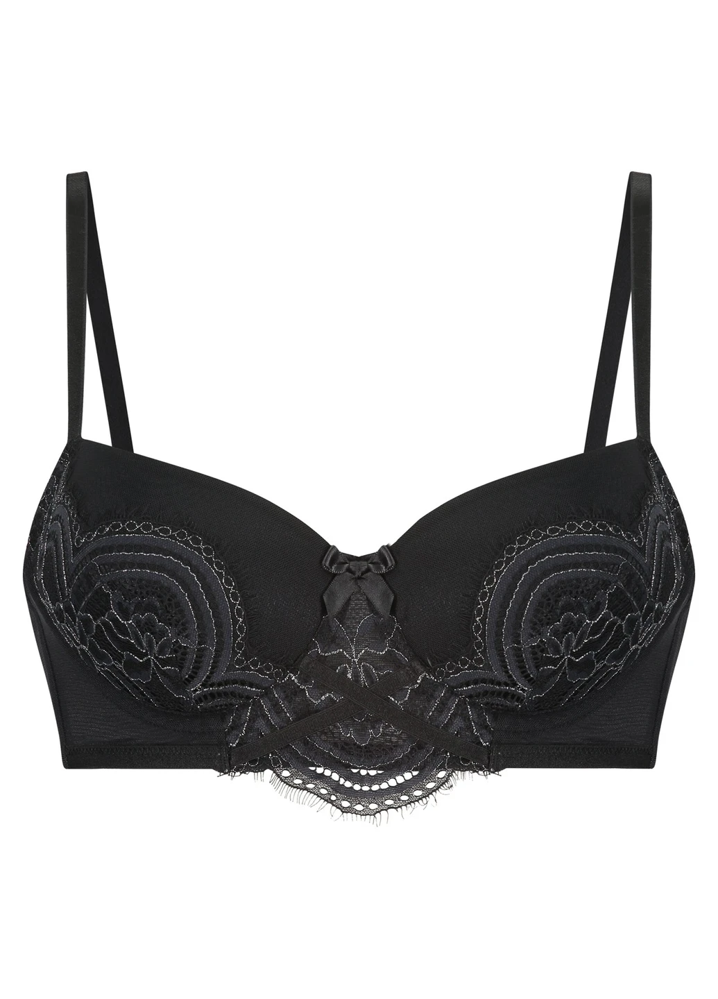 Чёрный корбей бюстгальтер Hunkemoller с косточками полиамид