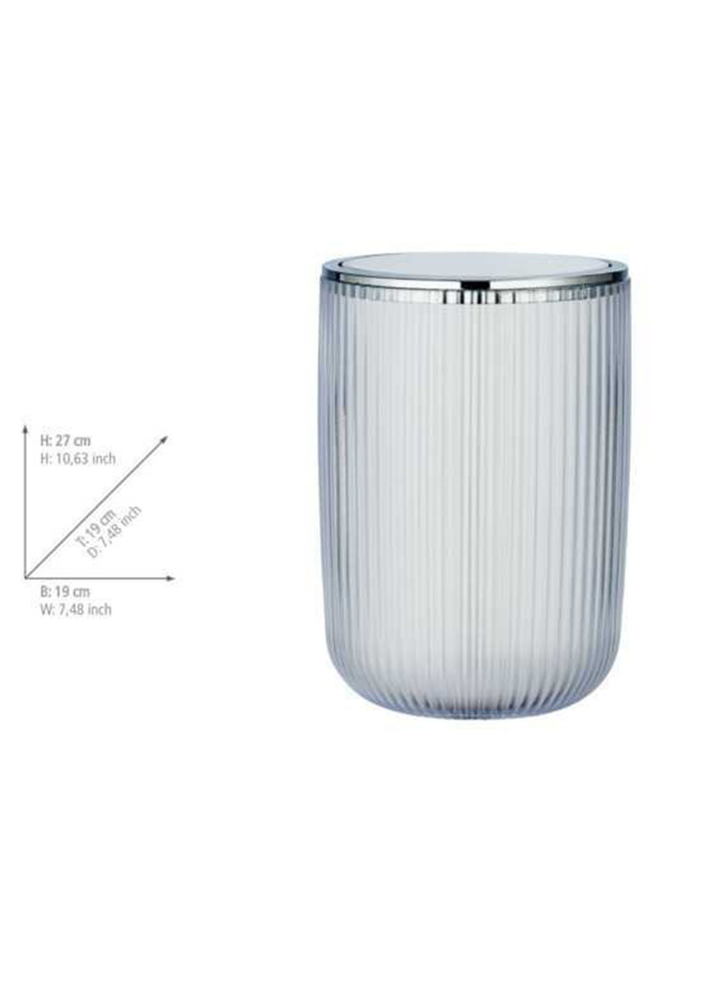 Відро для сміття з поворотною кришкою Wenko Agropoli L White (254478423)