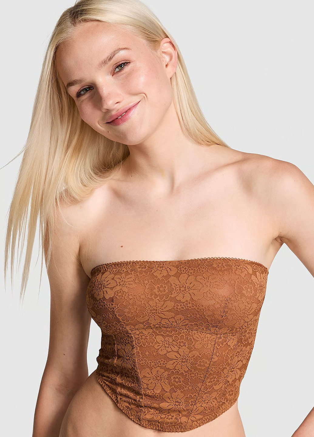 Коричневый демисезонный комплект (бюстгальтер, трусики) Victoria's Secret