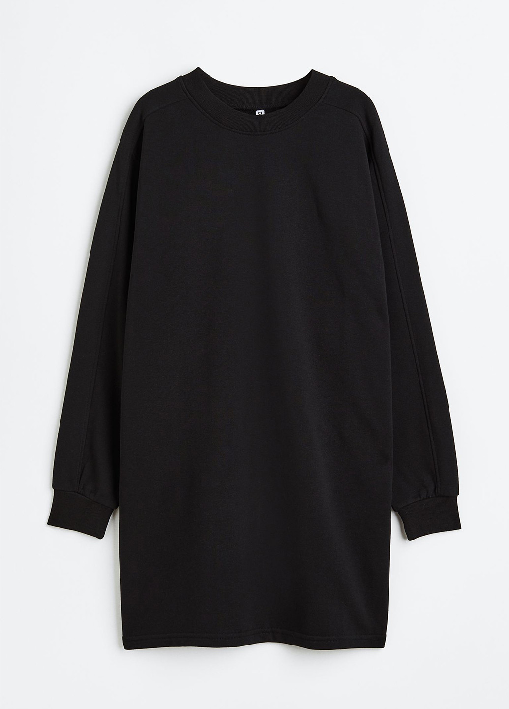 Черное кэжуал сукня-толстовка платье-свитшот, платье-водолазка H&M однотонное