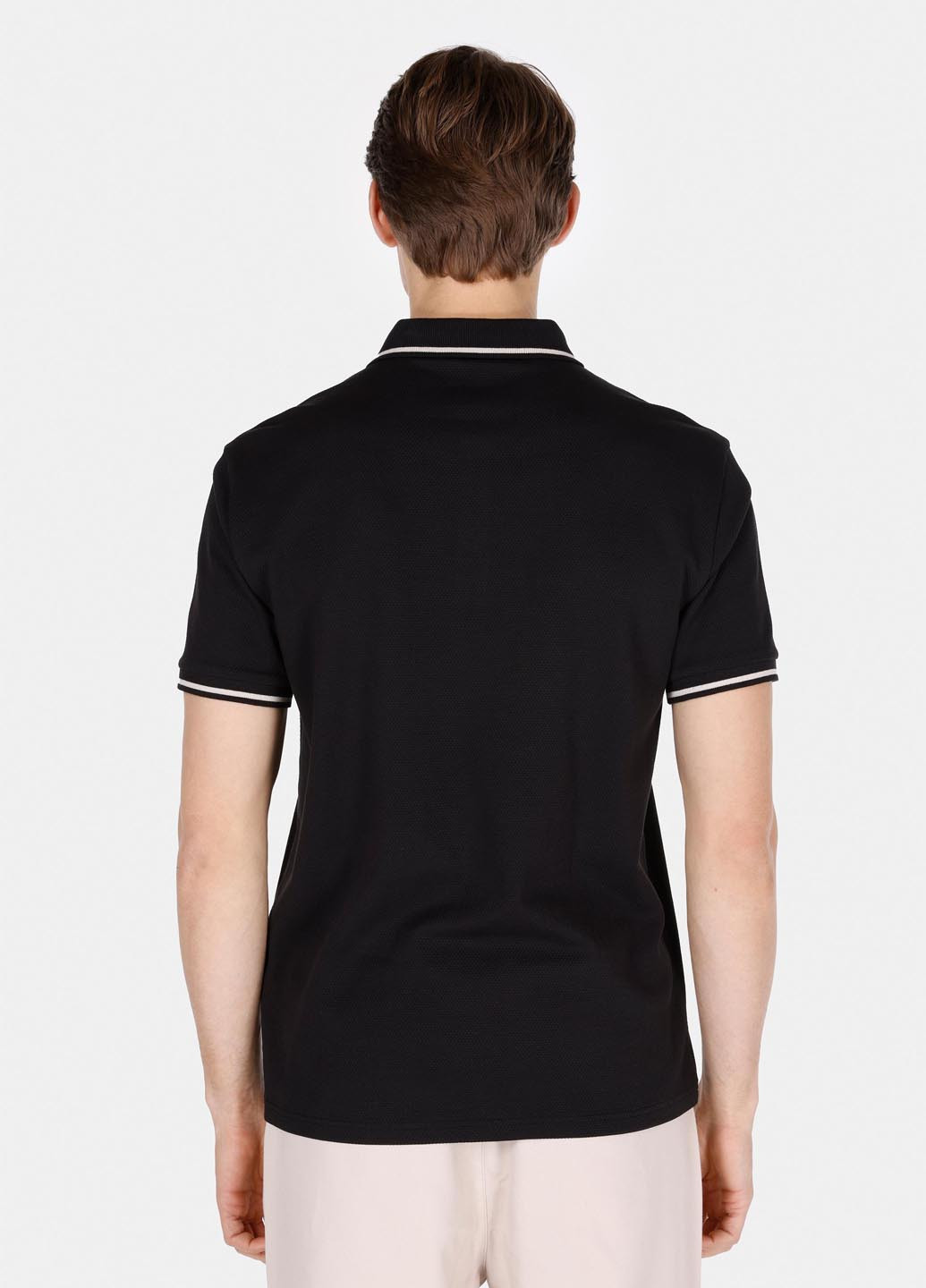 Черная футболка-поло для мужчин Colin's однотонная