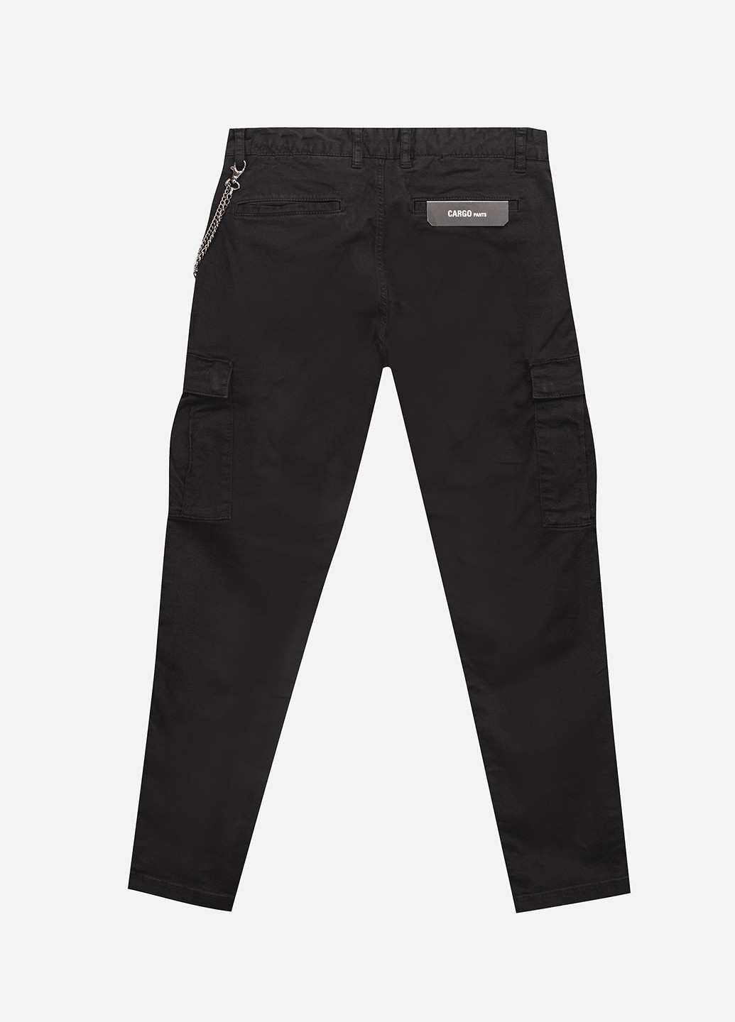 Черные демисезонные зауженные, карго джинсы Pull&Bear