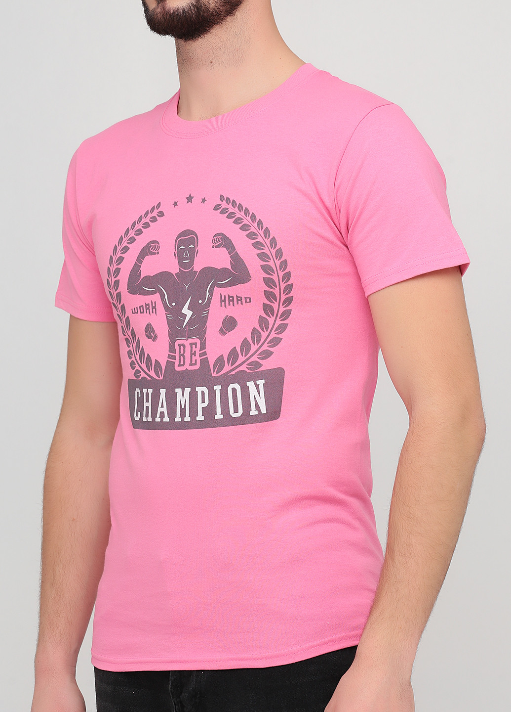 Розовая футболка Hanes