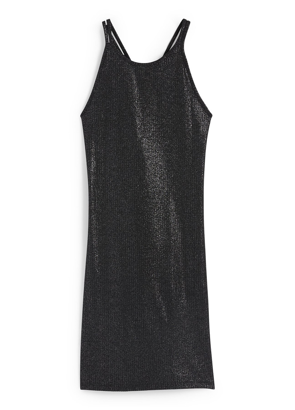 Чорна коктейльна, кежуал сукня з відкритою спиною C&A однотонна