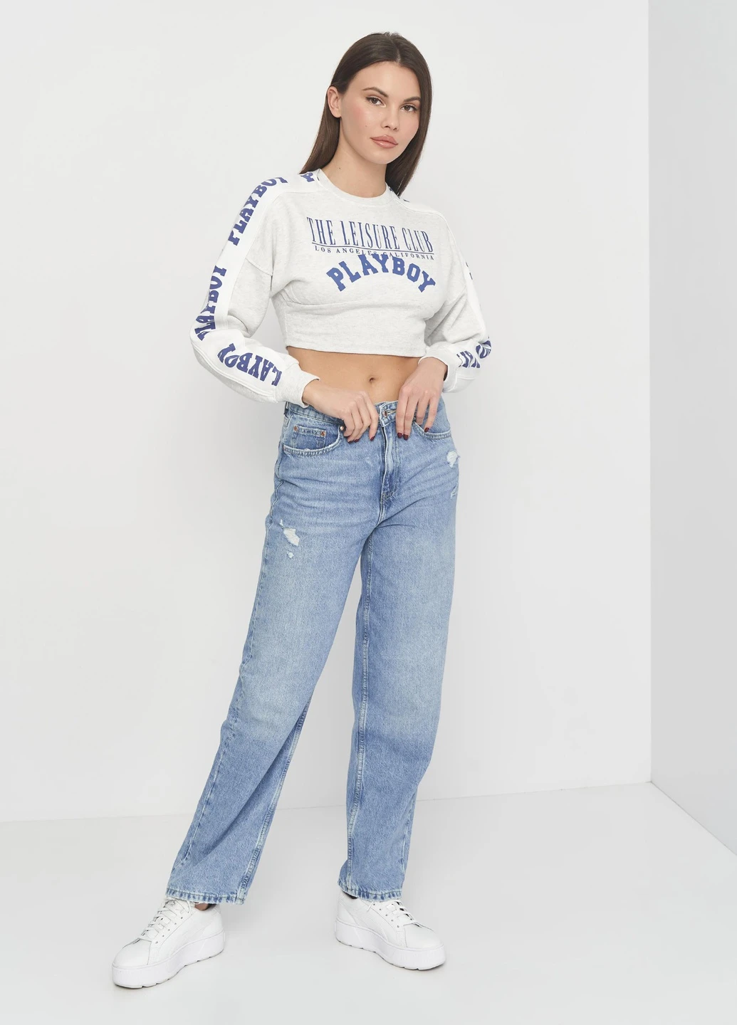 Топ демісезон,сірий-синій з принтом, Missguided (256199188)