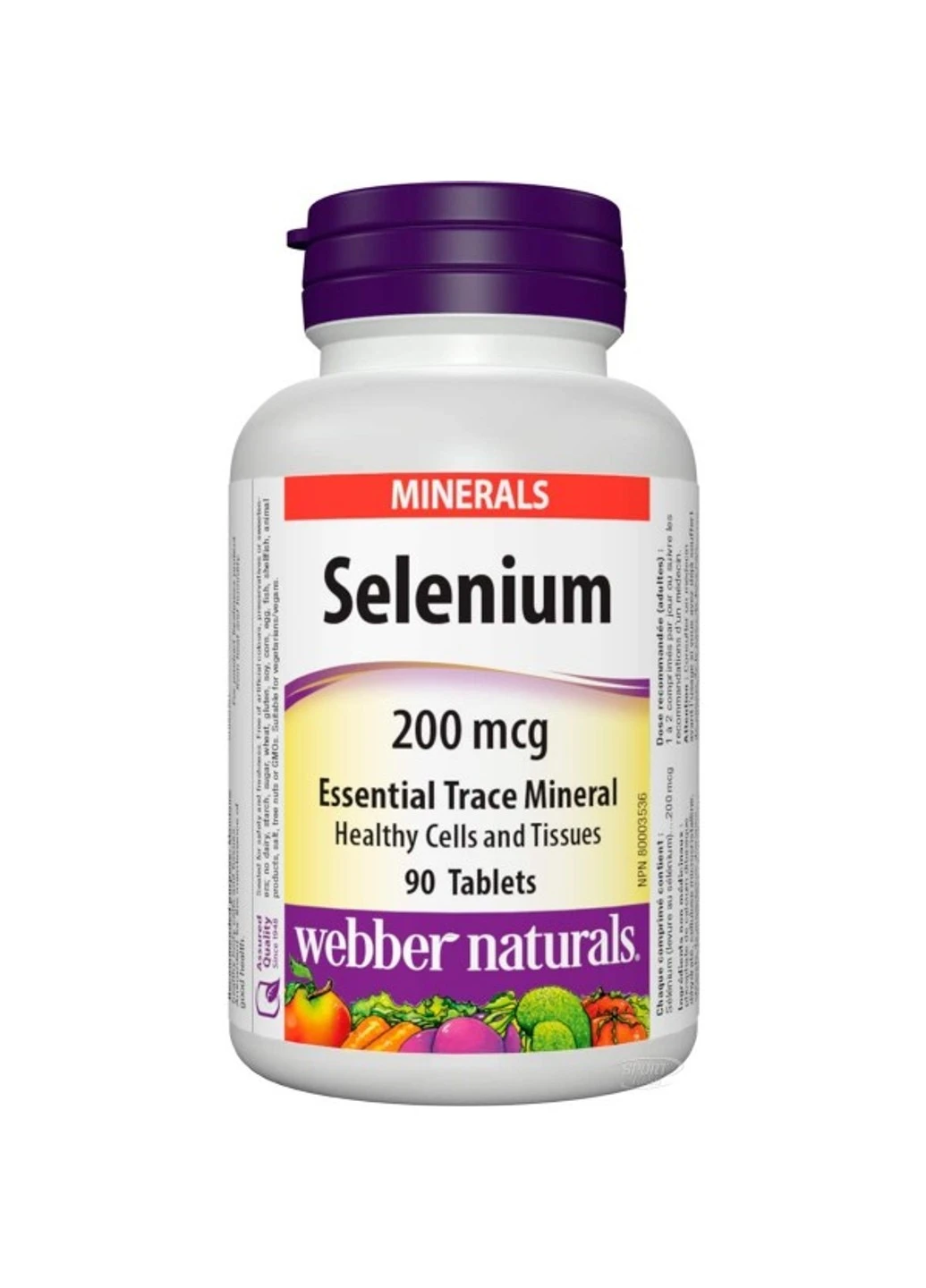 Селен Selenium 200 mcg 90 таблеток Webber Naturals (255410347)