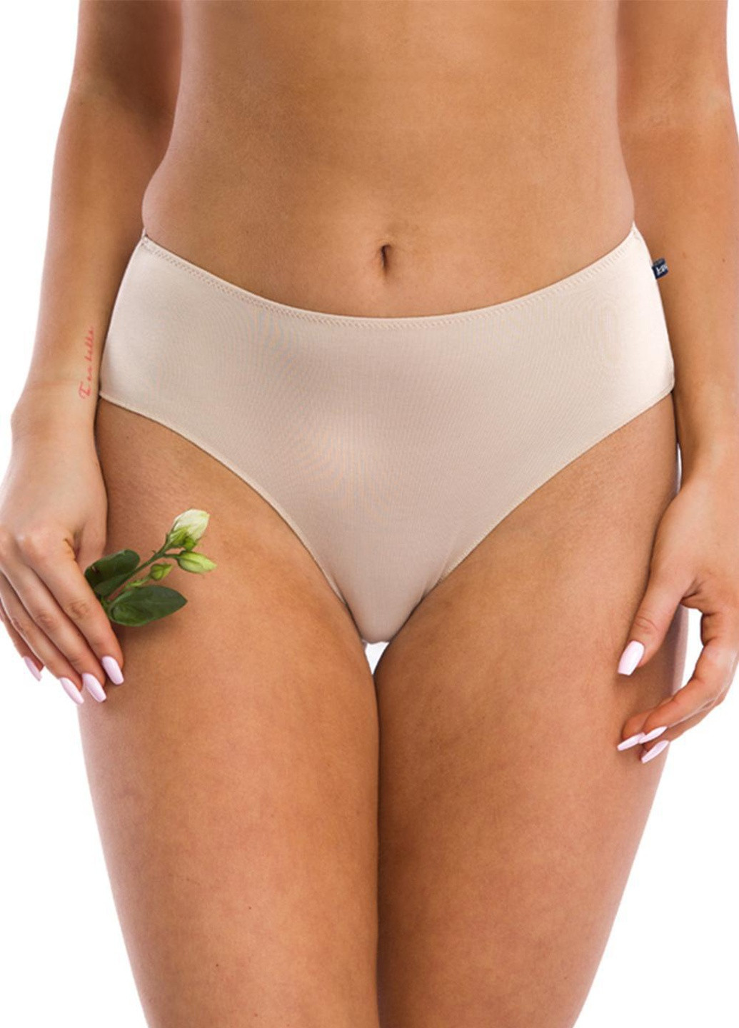 Комплект трусів-бікіні жіночих 2 шт S бежевий LPC 001 Key (254784509)