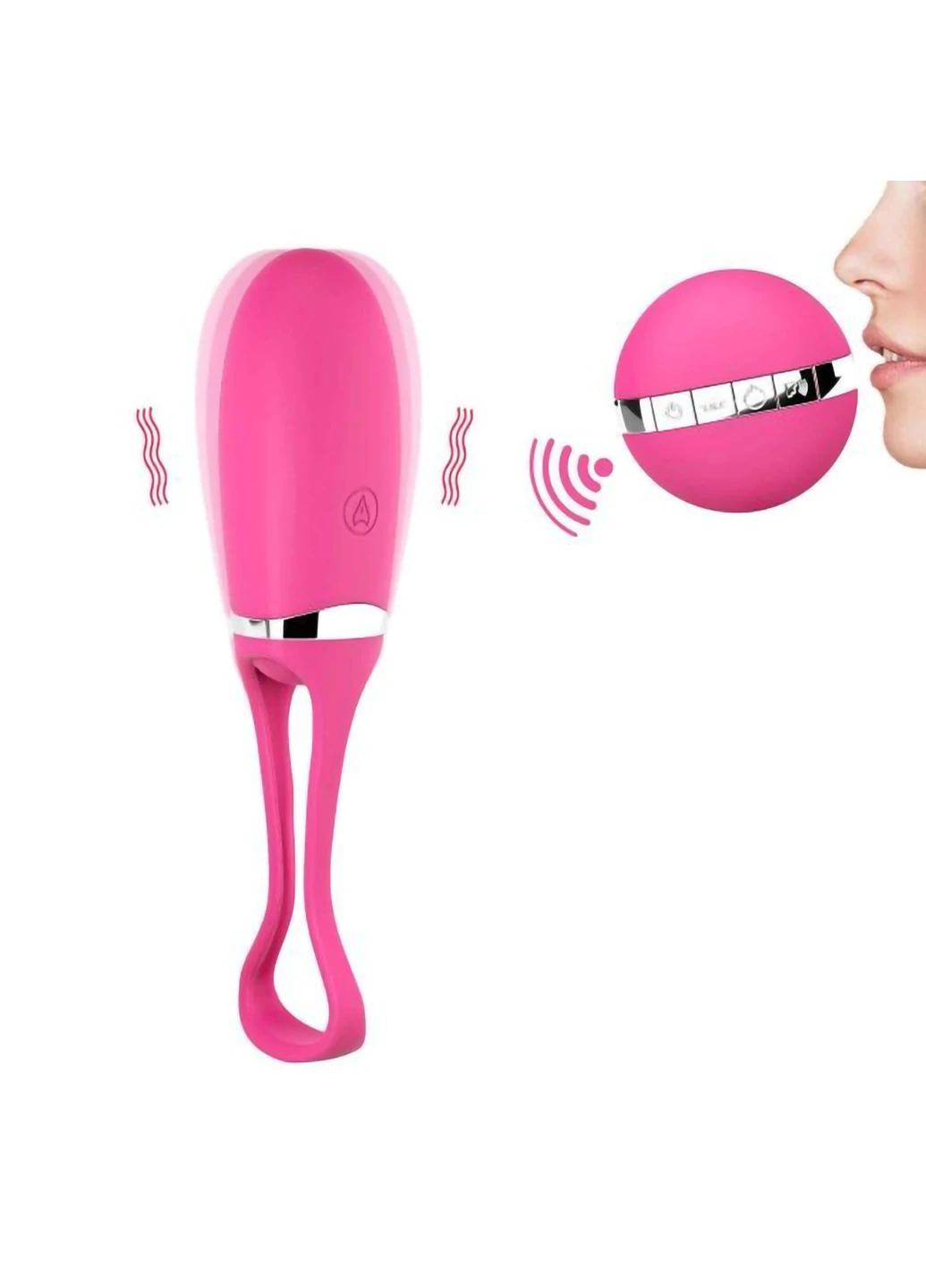 Виброяйцо Secret Delight Magenta с пультом ДУ, с турборежимом и голосовым управлением Dorcel (254151738)