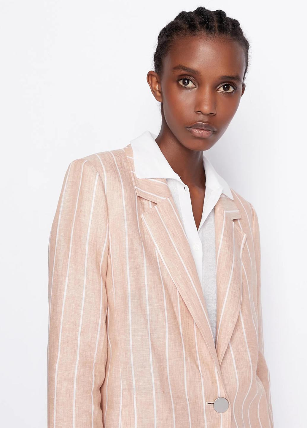 Белая кэжуал рубашка однотонная Armani Exchange