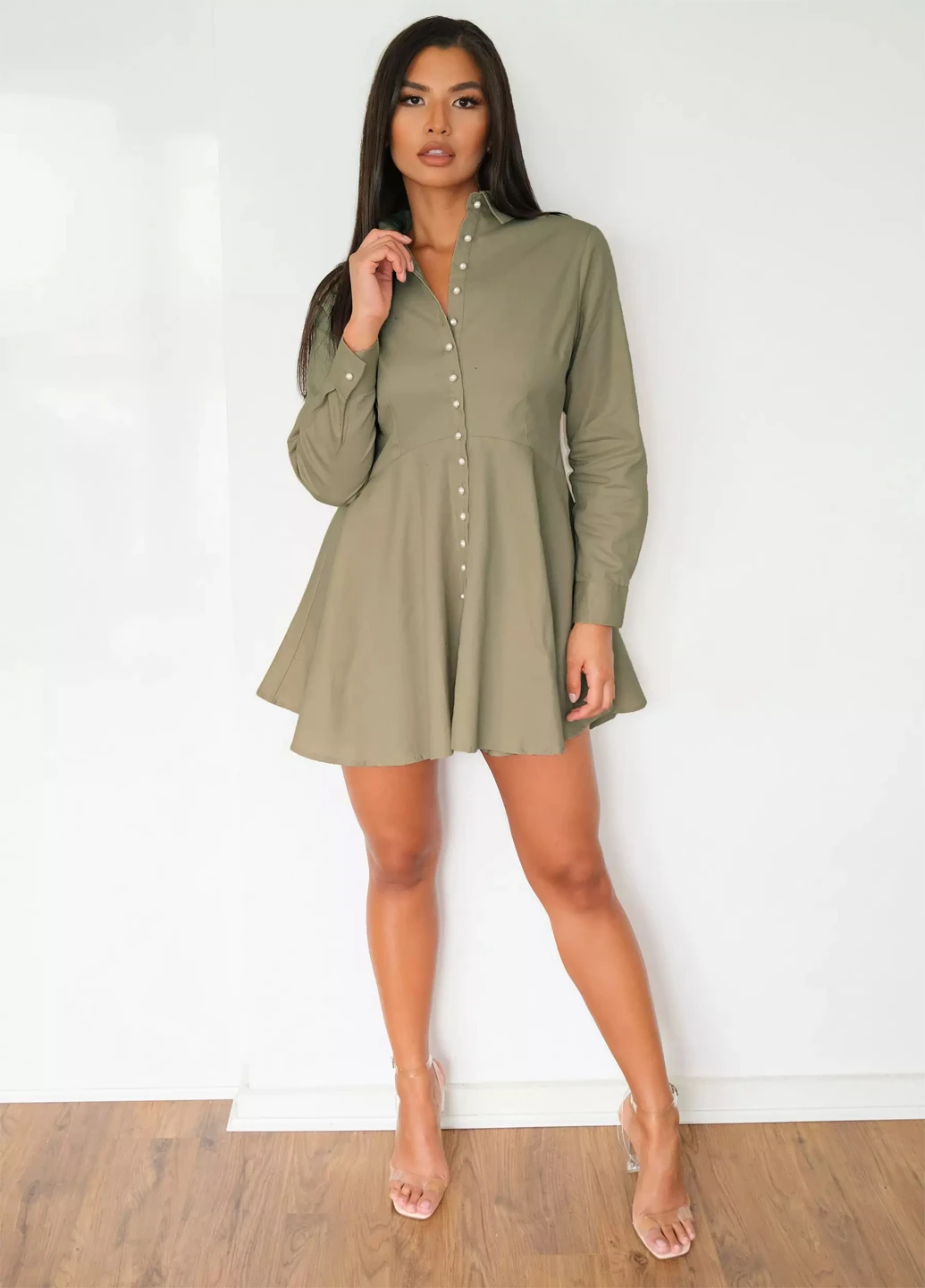 Оливкова (хакі) кежуал сукня Missguided