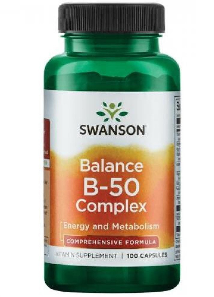 Комплекс вітаміну В Balance B-50 Complex 100 caps Swanson (232599959)