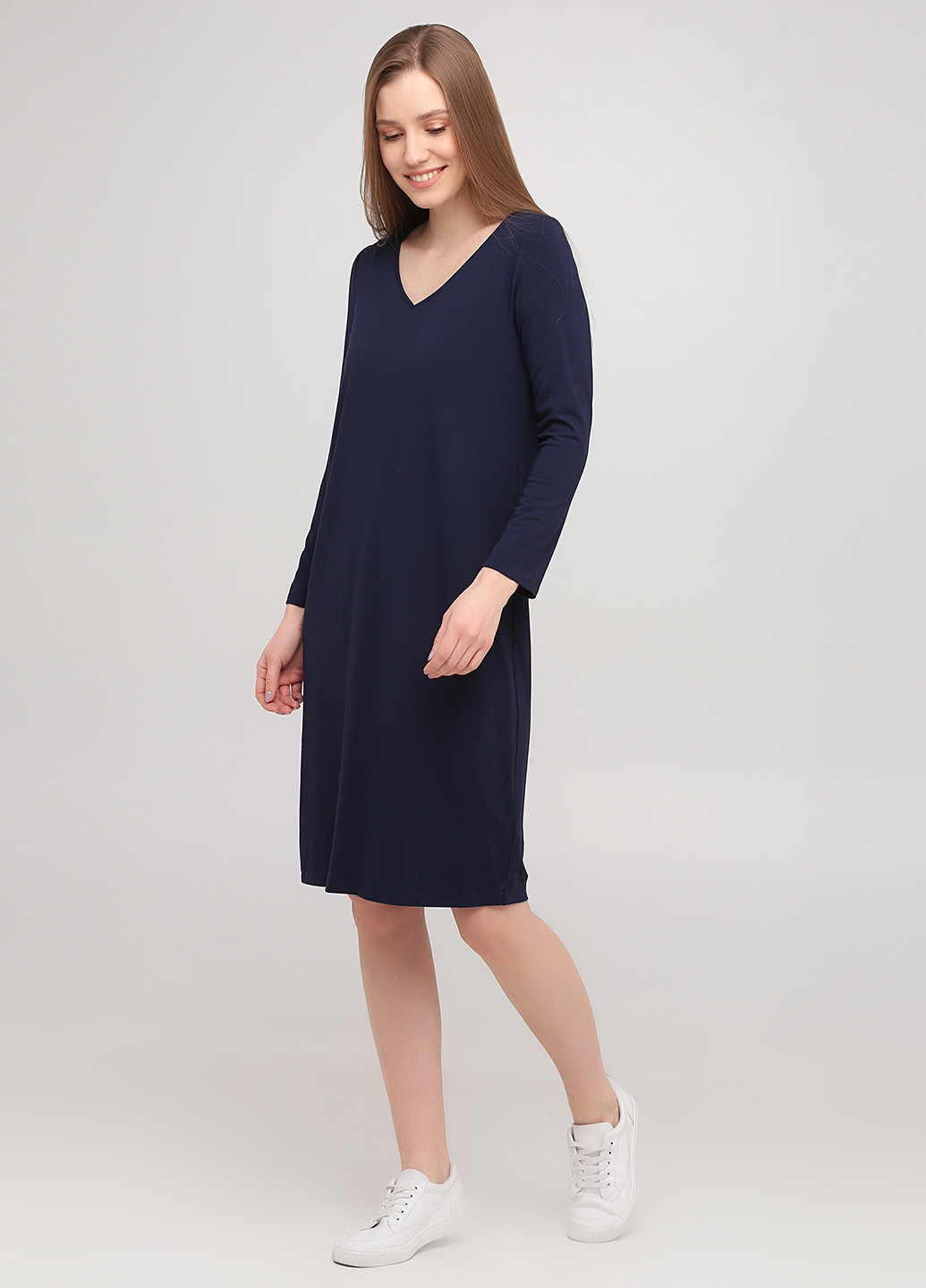 Темно-синее кэжуал платье Eileen Fisher однотонное