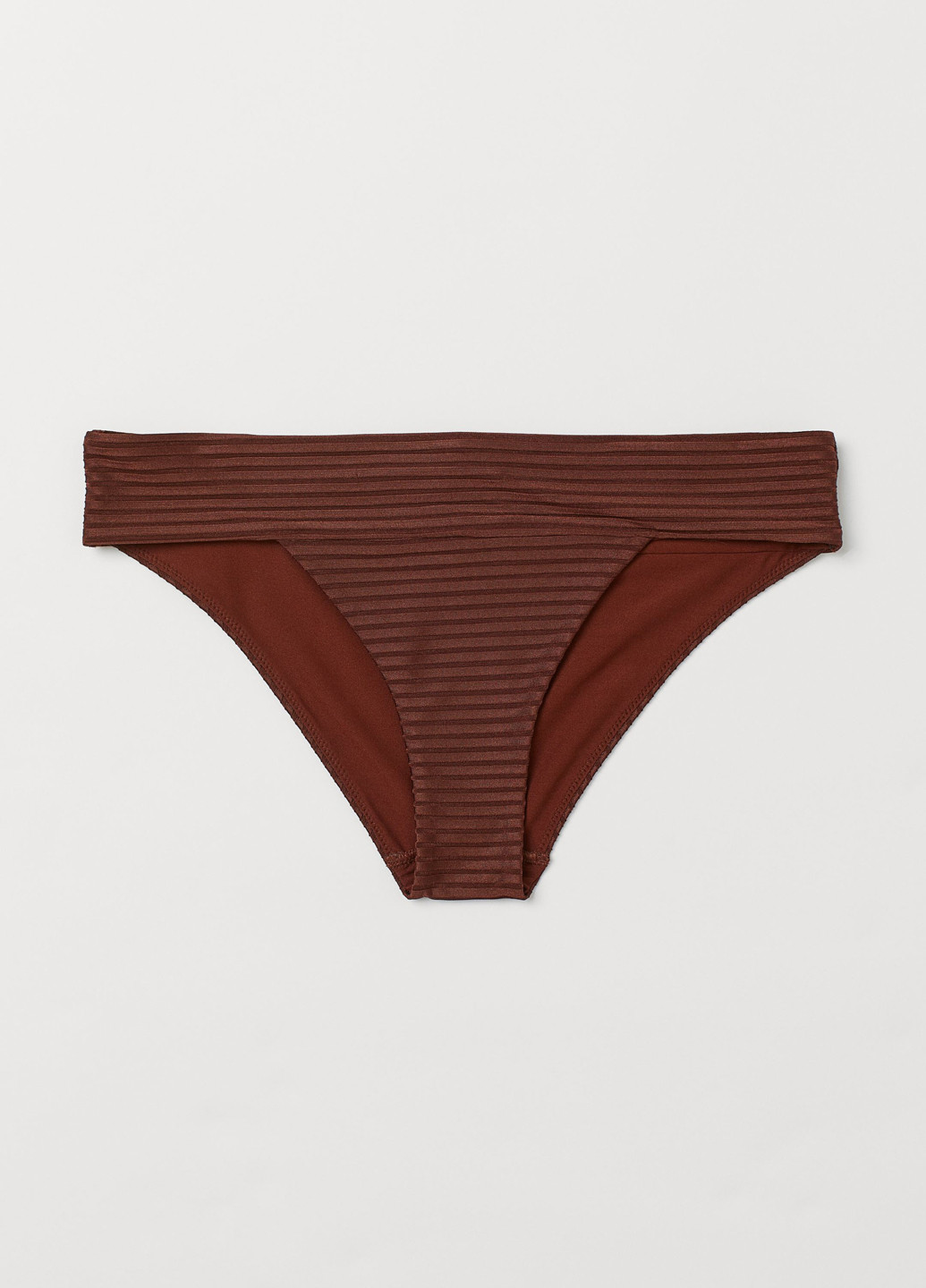 Коричневые купальные трусики-плавки однотонные H&M