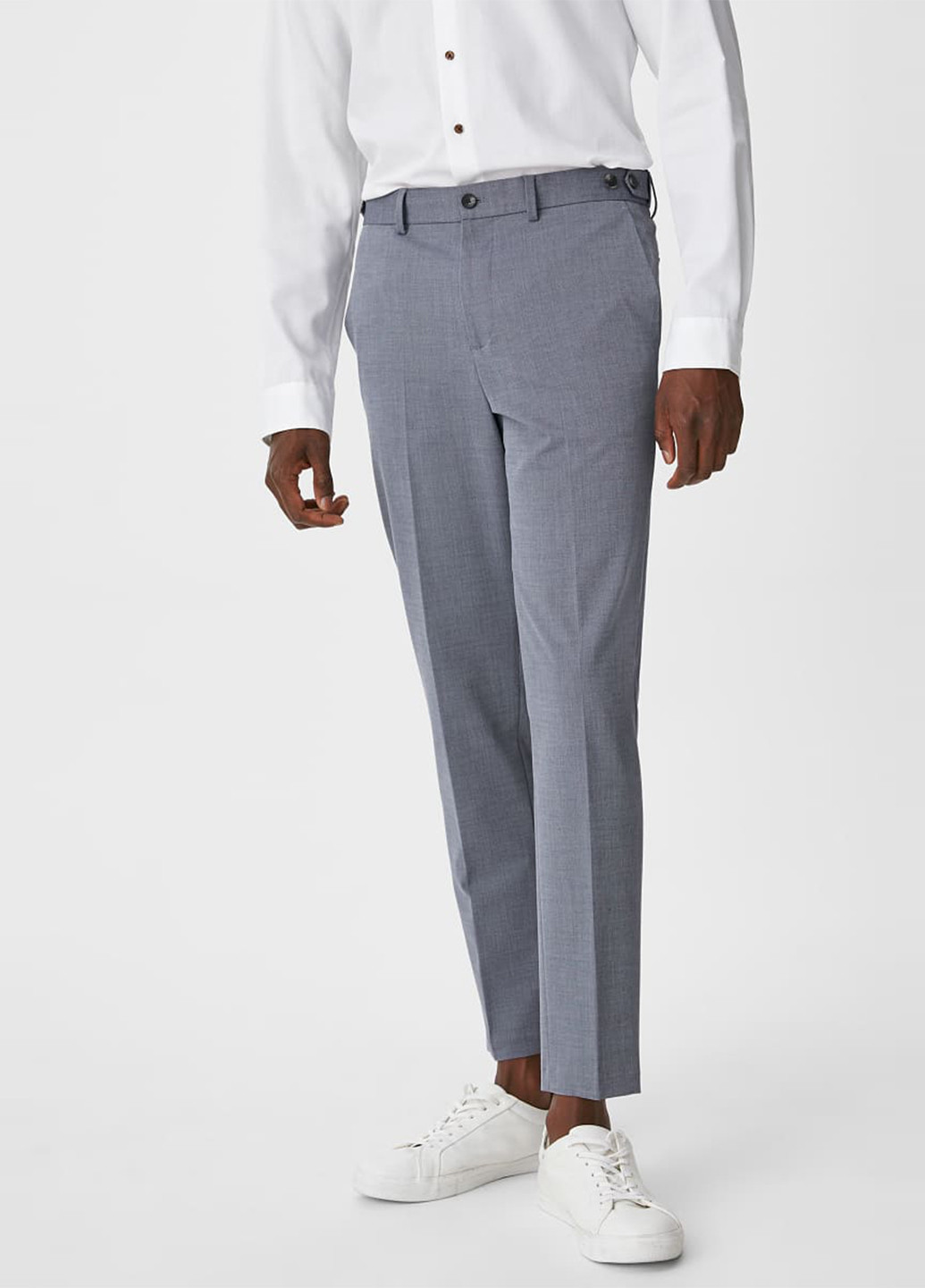 Светло-серые классические, кэжуал демисезонные классические брюки C&A