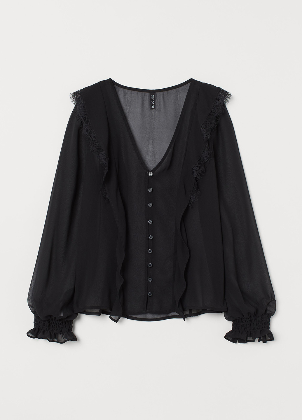 Чёрная блуза H&M