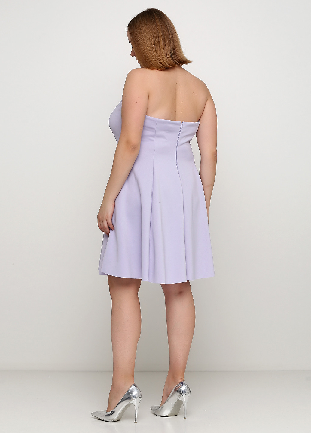 Світло-фіолетова кежуал плаття, сукня бандо, з відкритою спиною Asos однотонна