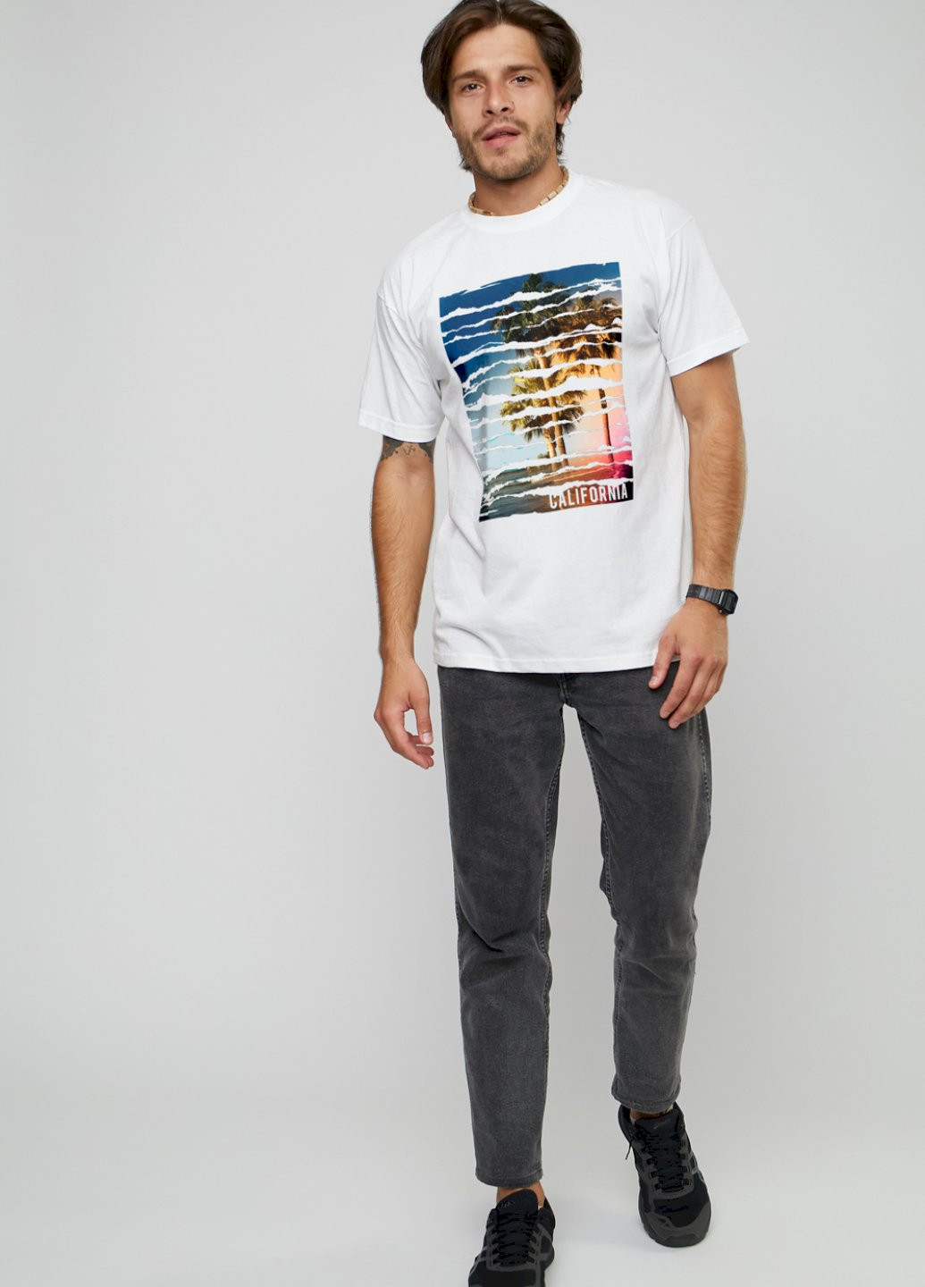 Біла футболка чоловіча YAPPI