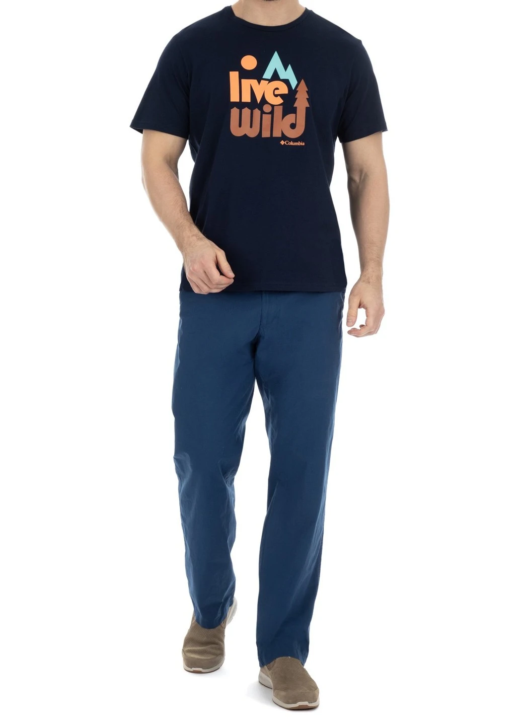 Темно-синя 1872711-683 xxl футболка чоловіча warren grove™ tee червоний р.xxl Columbia