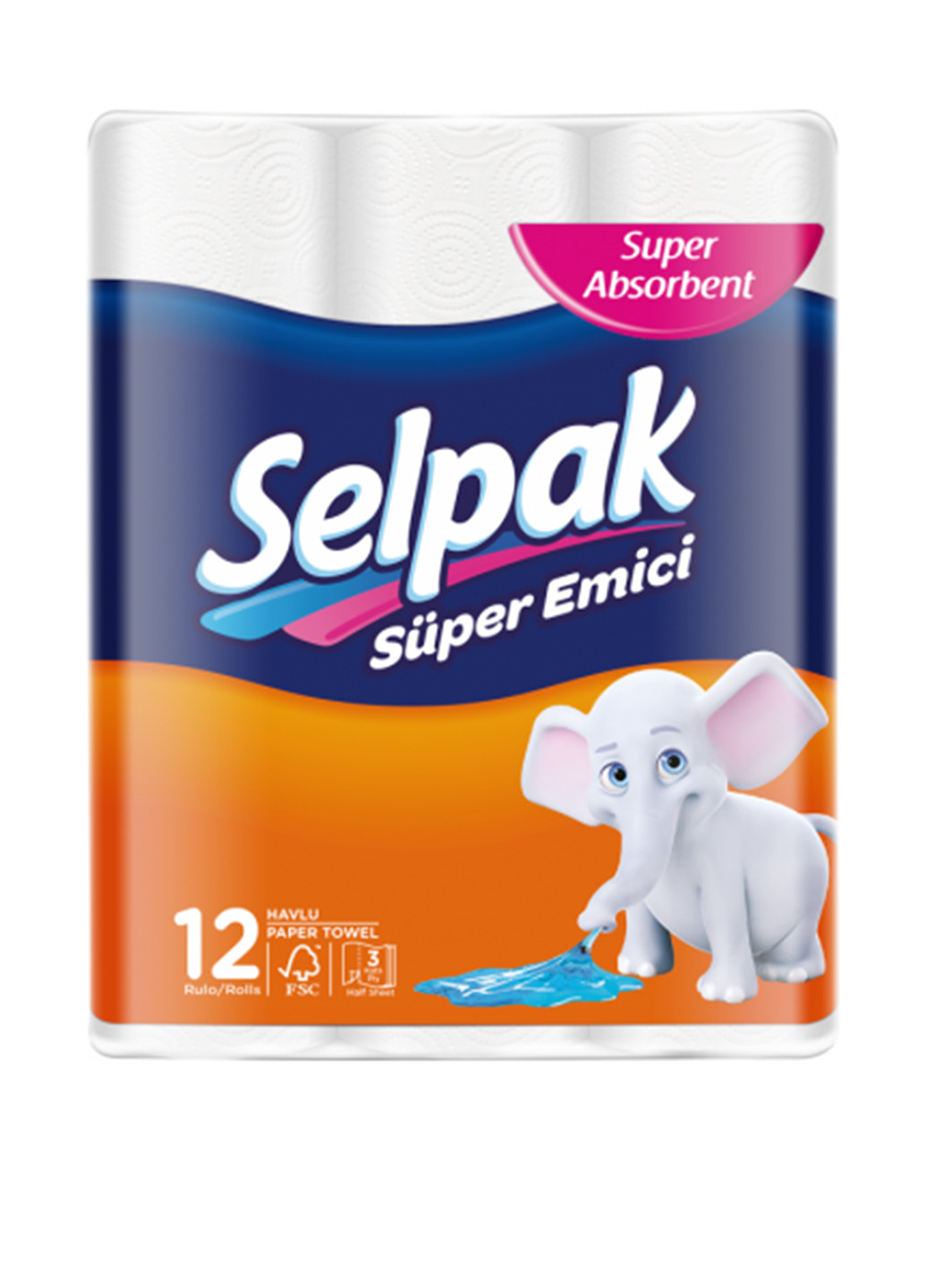 Бумажные полотенца (12 рулонов) Selpak (151347057)