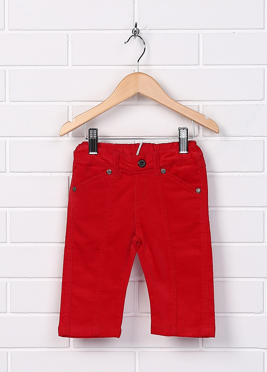 Красные кэжуал демисезонные прямые брюки Primigi