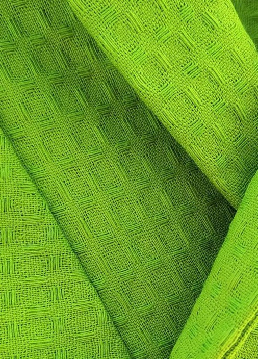 Вафельный халат Кимоно размер (54-56) XL 100% хлопок оливковый (LS-0419) Luxyart (212022031)